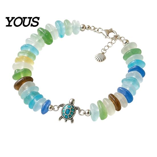 Glasperlen Wal Armband Meeressegen Armband, Glaube und Hoffnung Tier Anhänger Verstellbar Strandurlaub Zubehör Meeresinspiriertes Armband,
