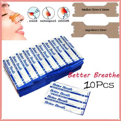 10 Pcs Nasal Strips Better Breath Good Sleeping Anti Snoring Nasal Patch Stop Snoring Strips Easier Health Care Product