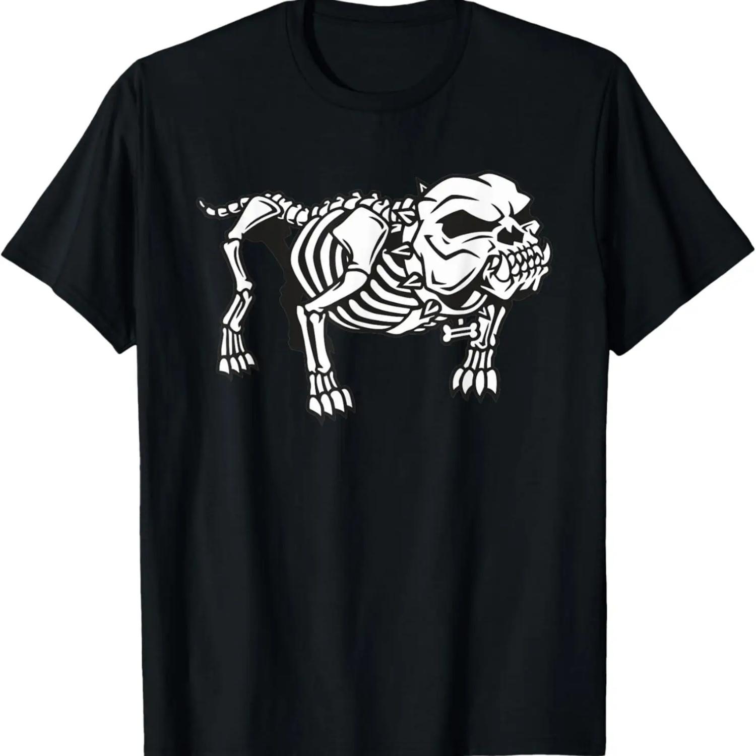 Bulldog Dog Skeleton T-shirt S чёрный