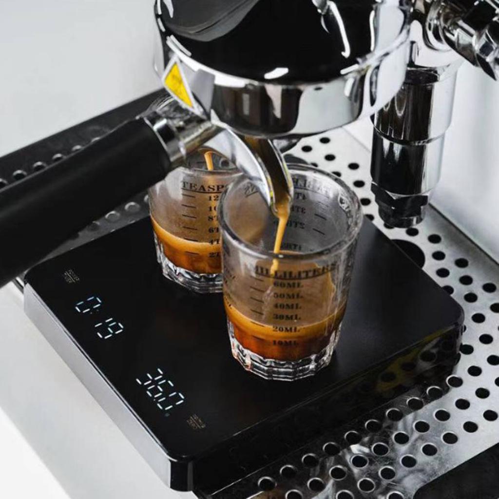 Digital Scale LCD Display Timing Function High Temperature Resistant Electronic Food Steelyard Black