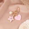 Bag Ornaments  Elegant Heart Pearl Keyring  Starfish Keychain Elegant Jewelry Party Gift Accessory For Gift