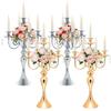 European Retro Five-Head Metal Candle Holder for Weddings and Restaurants