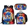 School Bag Three-Piece Set, Primary School Bag, Animation Cartoon School Bag, Satchel, Pencil Case.