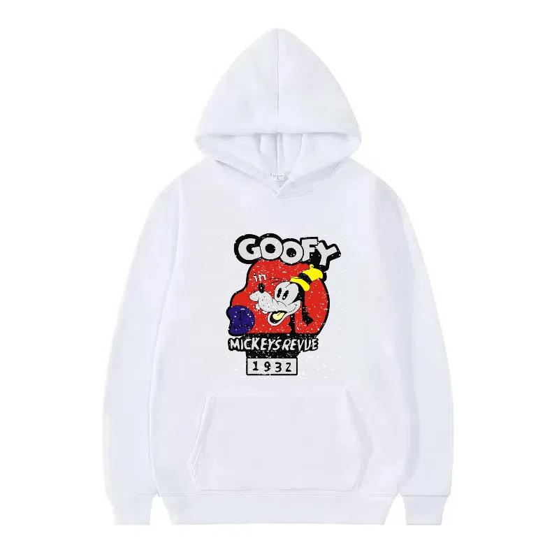 Disney Mickey Mouse Pattern Woman Fleece Casual Loose Black Autumn Tops Clothes Pullovers Ladies Cheap Hoodies Men Sweatshirts