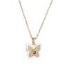 Women's Butterfly Zirconia Clavicle Necklace: Elegant, Fashionable, Titanium Steel Jewelry