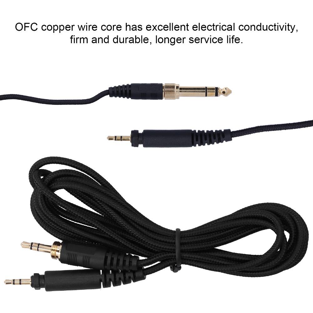 with 6.35 Adapter Headphone Audio Cable for SRH440/ Philips SHP9000 Music Listening