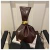 Retro Pleated Women's Bucket Bag: Large Capacity, Fashionable, Aesthetic, Unique Design