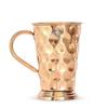Pure Copper Long Bucket Shaped Hammered Design Moscow Mule Beer Mug Cup, Best for Beer Cocktail Parties, Barware, Volume-450ML, Set of 4