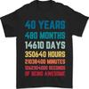 40th Cumpleaños 40 Años Hombre Camiseta 100% de Algodón