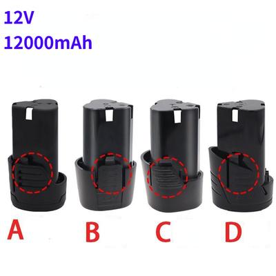 High Capacity 12V 12000mAh Universal Rechargeable Battery for Power Tools Electric Screwdriver Electric Drill Li-ion Battery