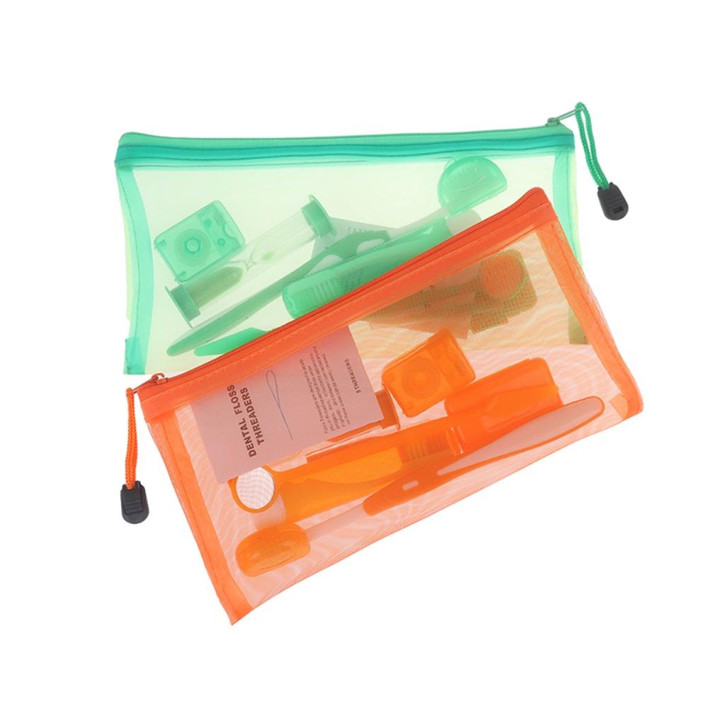 

Outdoor Orthodontics Whitening Tool Portable Dental Teeth Orthodontic Kits Interdental Brush Oral Cleaning Care Soft Toothbrush червоний