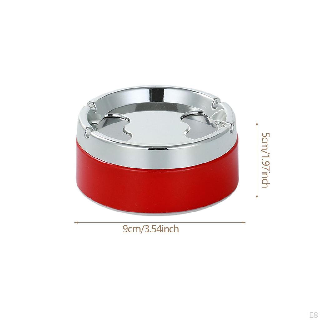 Modern Tabletop Ashtray Portable Stainless Steel for Parties Bar Car Black