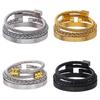 Punk-Retro-Armbänder aus Stahl mit geometrischen Formen für Herren mit mehrfarbigen Spiralen – ideal als Geschenk für Festivals