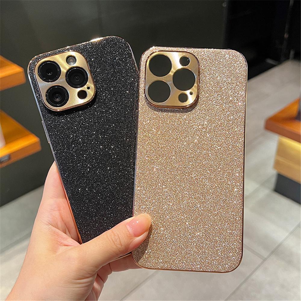 Luxury Plating Bling Glitter Rhinestones Gem Diamond Phone Case For iPhone 17 16 15 13 12 11 14 Pro Max Camera Protection Cover