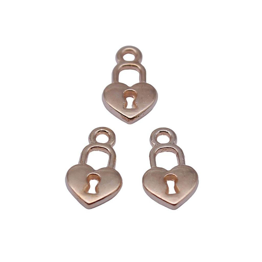 Key Charms Multi Color Alloy Locks Pendants For Romantic Themed Jewelry