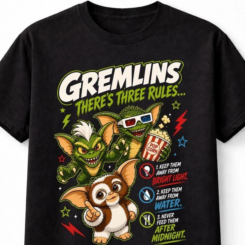 Gremlins Gizmo Retro Horror Comedy Movie Unisex TShirt S