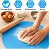 2Pcs Silicone Cake Mat,12 Inch Round Baking Mat with Measurements Reble Turntable Pastry Mats for Rolling Out Dough Cake Pizza and Cookies