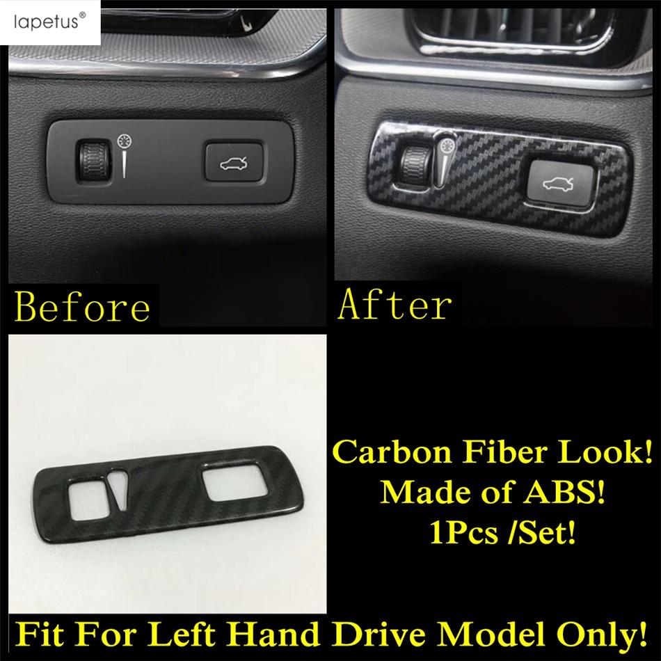 Dashboard AC Air / Window Lift / Handle Bowl / Head Lamp Cover Trim Carbon Fiber Interior Accessories For VOLVO XC60 2018 - 2024