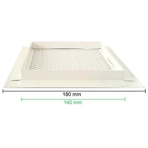 Grille d'Aération - Non spécifié - D - Acier Galvanisé - Revêtement en Poudre RAL9016 - Couleur Blanche