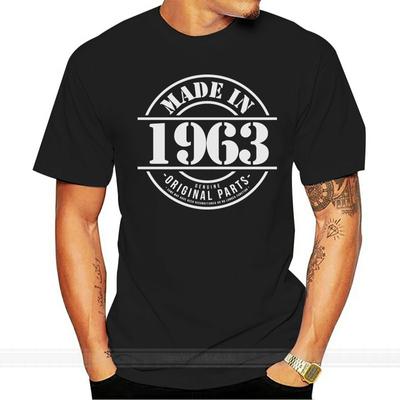 Gemaakt in 1963 Mannen Grappig T-shirt Verjaardagscadeau Voor Hem Papa Opa Vaderdag Nieuwste Mannen T-shirts