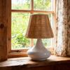 Bambusoidea Woven Rattan Table Lamp Handmade Wicker Nightstand Lamp  Living Room