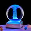 Ksitigarbha 3D Crystal Ball Night Light: Luminous Carved Gift for Birthday & Qixi Festival