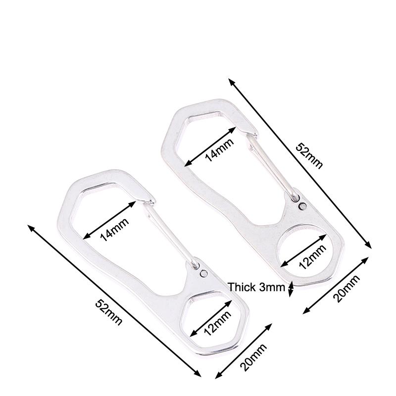 2/5Pcs Stainless Steel Keychain Carabiner Buckle Outdoor Camping Spring Snap Hooks Dog Chain Key Chain Tool Clips Accessories