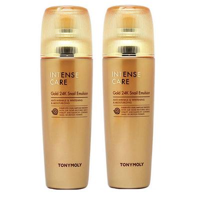 (2 Stücke)Tony Moly Intense Care Gold 24K Schnecken Emulsion/Lotion, 2 Stück, 140ml
