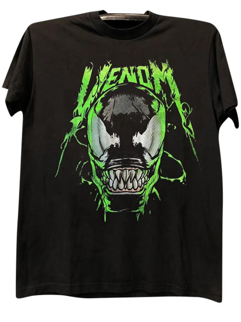 2026 new Marvel Genuine Authorized High Quality Venom Venom High Street Printing Mens and Womens TShirts Loose Short Sleeves