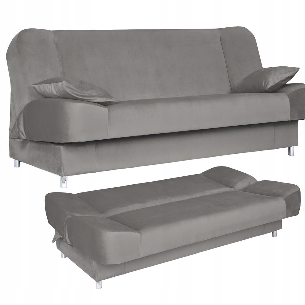 Kanapa sofa Sara rozkładana wersalka spania bonell łóżko Family meble szara