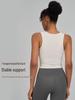 Damen High-Intensity Yoga Tanktop mit integriertem BH - Schlankmachende & Figurumspielende Fitnessbekleidung