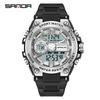 Sanda Men's Multifunctional Dual Display Luminous Waterproof Sports Watch for Teens