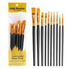 Set di 10 Pennelli in Nylon per Pittura ad Olio, con Pennelli Numerati – Ideale per Studenti d'Arte e Dettagli.