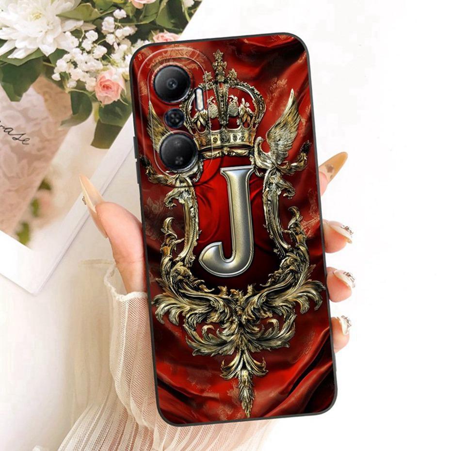 Fashion Crown Letter Couple Phone Case For Infinix Hot 20 20Play Soft Silicone Cases For Infinix Hot20 20 Play Covers Bumpers