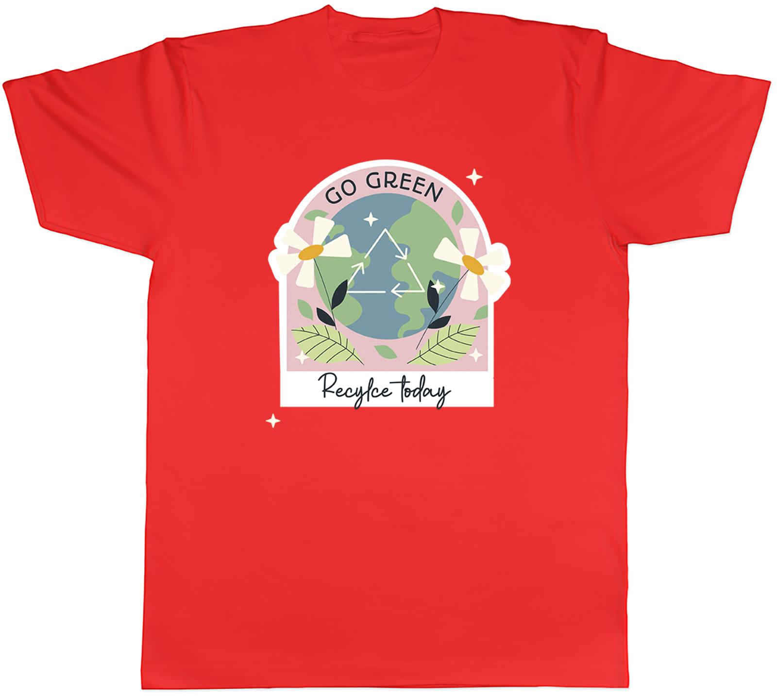 Go Green Recycle Today Unisexs TShirt Tee Gift Top S