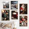 Christmas Collection Canvas Print Art Santa Christmas Tree Deer Poster Canvas Wall Art Picture Unique Home Decor Christmas Gifts