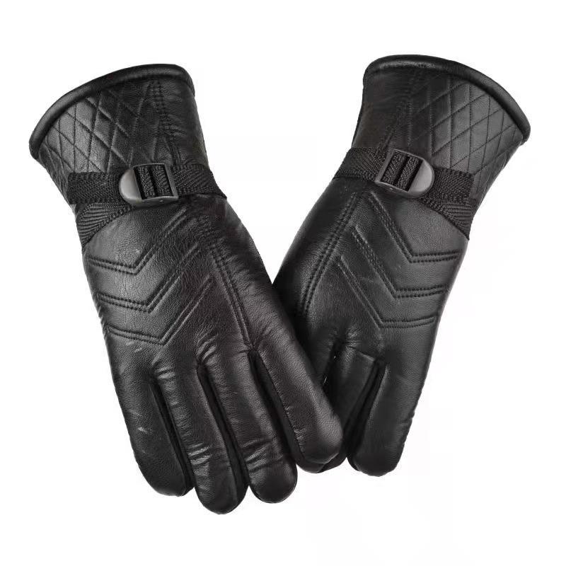 Camouflage Winter-Fahrradhandschuhe für Herren - Verdickt, Warm, Wasserdicht, Mit Samt