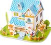 Kids 3D Stereo Puzzle Cartoon House Castle Building Model DIY Handmade Early Learning Educational Toys Gift for Children