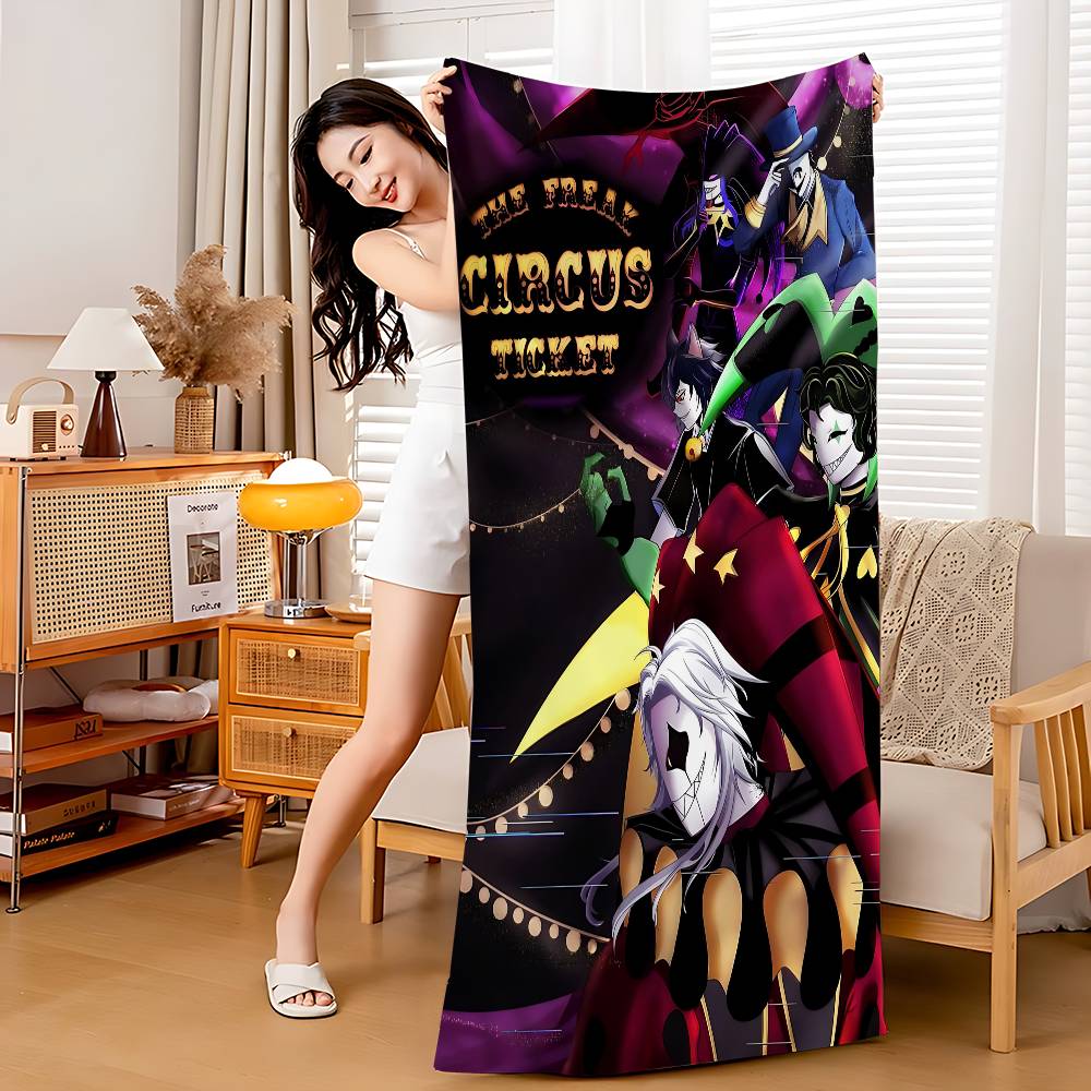 The Freak Circus Pierrot Game Microfiber Printed Beach Towel Mountain Climbing Yoga Beach Swimming Running Absorbent Soft Towel