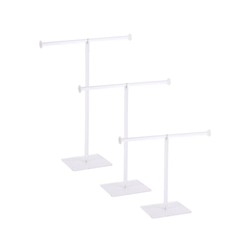 

Elegant Clear Sturdy Acrylics Necklace Holder Jewelry Organizers with Bracelet and Earrings Display Home Organization 1