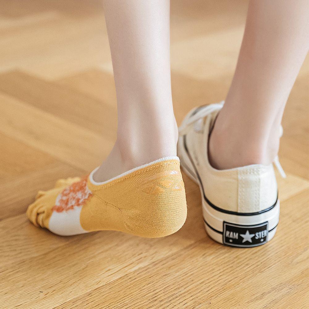 

Ретро удобные милые хлопковые носки с бантом и медведем на пять пальцев женские носки невидимые носки тапочки-носки