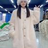 New winter casual temperament long loose coat imitation mink hair thickened warm coat