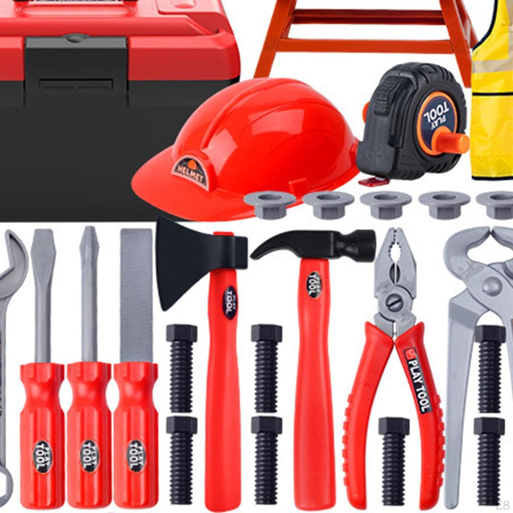 Zestaw narzędzi konstrukcyjnych dla dzieci z interaktywną skrzynką z zabawkami wiertarskimi