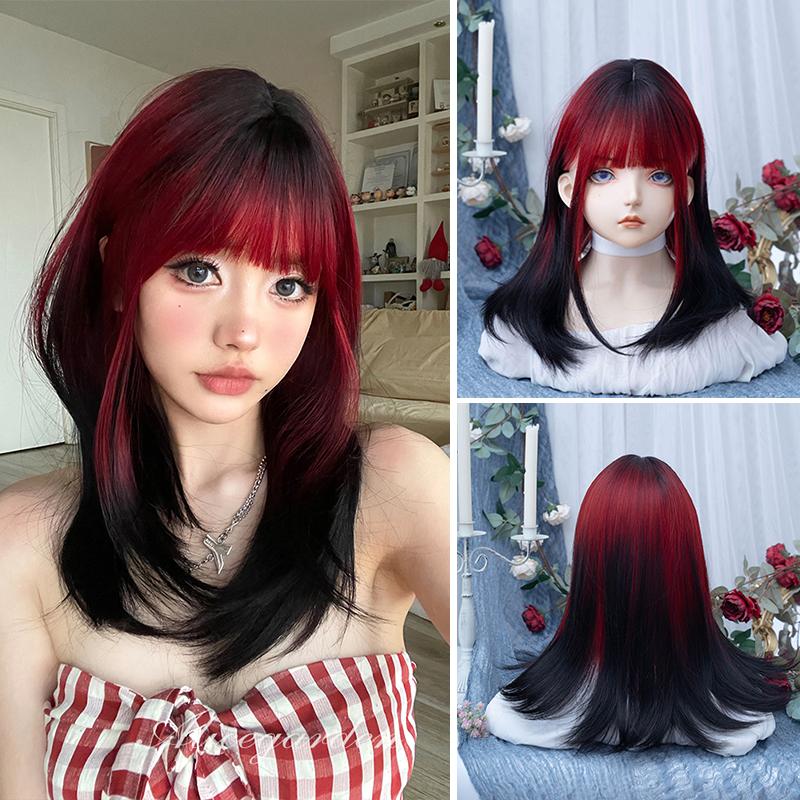 Synthetic Straight wigs 24 Inch Long Heat-Resistant Blue Wig For Women Halloween And Christmas New Year Carnival Music Festival
