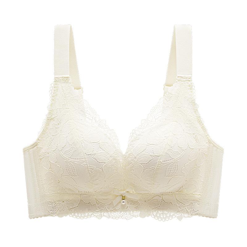 Lace gathering adjustment underwear comfortable no steel ring small chest shows large breast AB thick cup C thin bra