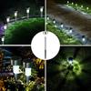 Set of 12 LED Garden with Light Automatically Turns On At Security Ideal for and Daylight White Lights, Solar-Powered, Waterproof, Recessed, Sensor,