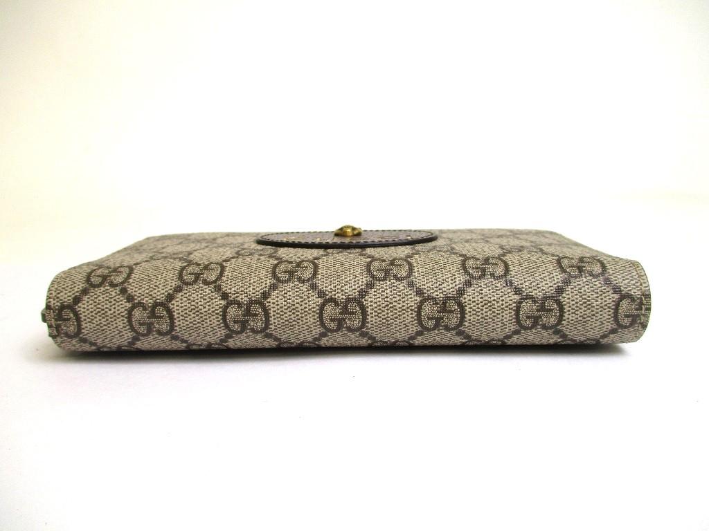 Authentic GUCCI Neo Vintage GG Supreme Canvas Yellow Leather Round Zip Long Wallet #a593  Refurbished