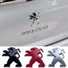 GLZU2 For Peugeot 307 107 207 407 408 308 206 406 507 508 1008 5008 3008 Sticker Metal Car Front Emblem Rear Trunk Badge Decoration