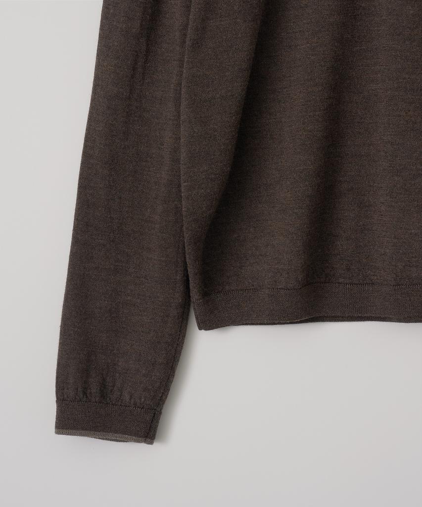 ANOTHER OFFICE Current Layered V-Neck Knit (Brown)