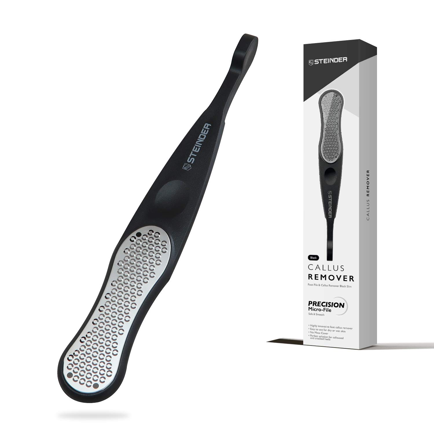 

Пилка для ног Steinder Удалитель мозолей для и Скребок с Полностью для Влажной и Сухой Включает Безопасный и Очищает Тонкий Размер Пятки, Отшелушивающий, Микрорезак,